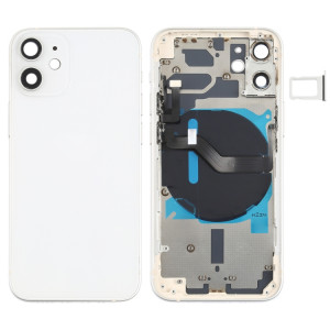 Couverture arrière de la batterie (avec touches latérales et plateau de carte et puissance + volume de câble Flex et module de charge sans fil) pour iPhone 12 mini SH50WL548-20