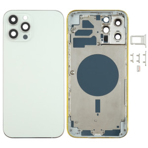 Housse de boîtier arrière avec plateau de carte SIM et lentille de caméra pour iPhone 12 Pro Max (Vert) SH35GL83-20