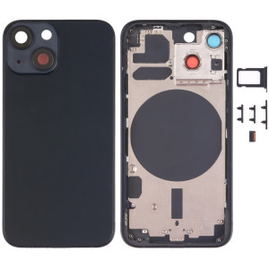 Couvercle de boîtier arrière avec plateau de carte SIM et clés de latération et objectif de caméra pour iPhone 13 mini SH01BL1737-20