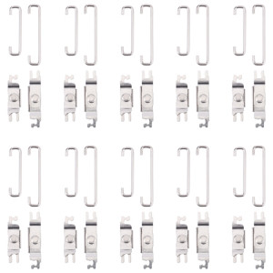10 Ensembles porte-badge interne de puissance / volume et crochets à ressort U pour iPhone X-13 Pro Max SH0006526-20