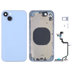 Coque arrière avec apparence imitation iP14 pour iPhone XR (bleu) SH22LL1384-20