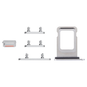 Plateau de carte SIM + plateau de carte SIM + touches latérales pour iPhone 14 Pro (Argent) SH060S807-20