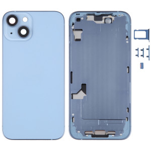 Coque arrière de batterie pour iPhone 14 avec cadre central/touches latérales (bleu) SH95LL1714-20
