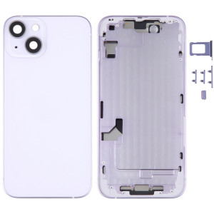 Coque arrière de batterie pour iPhone 14 avec cadre central/touches latérales (violet) SH95PL1764-20