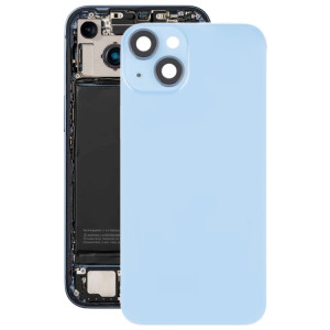 Pour iPhone 14 Plus Couvercle arrière de batterie en verre avec support de flash + module de chargement sans fil (bleu) SH20LL1262-20