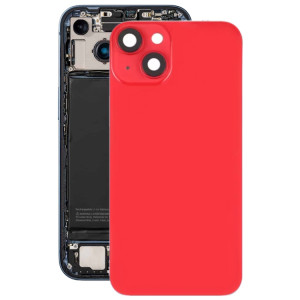 Pour iPhone 14 Plus Couvercle arrière de la batterie en verre avec support flash + module de charge sans fil (rouge) SH20RL1173-20