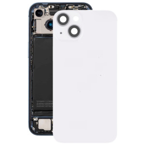 Pour iPhone 14 Plus Couvercle arrière de batterie en verre avec support de flash + module de chargement sans fil (blanc) SH20WL77-20