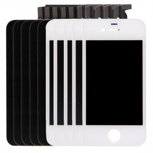 5 PCS Black + 5 PCS Blanc iPartsAcheter 3 en 1 pour iPhone 4S (LCD + Frame + Touch Pad) Assemblage de numériseur S502FF1202-20