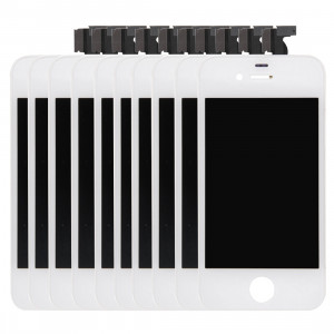 10 PCS iPartsAcheter 3 en 1 pour iPhone 4S (LCD + Frame + Touch Pad) Assemblage de numériseur (Blanc) S117WT1795-20