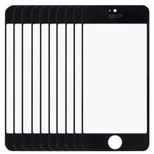 10 PCS iPartsAcheter pour l'iPhone 5 et 5S Front Screen Lentille extérieure (Noir) S128BT734-20