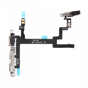 iPartsBuy pour iPhone 5 Bouton d'alimentation et bouton de volume Câble Flex avec supports SI15211247-20