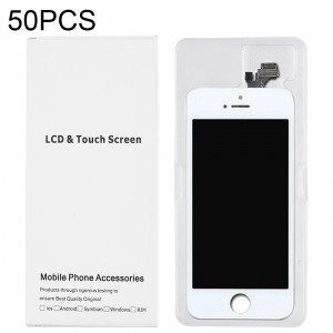 Ecran 50 PCS et Digitizer Assemblage Complet Carton Blanc Emballage Emballage pour iPhone 5 SH1527717-20
