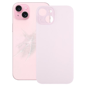 Pour iPhone 15 Remplacement facile Grand trou de caméra Couvercle de batterie arrière en verre (rose) SH42FL135-20