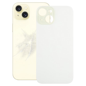Pour iPhone 15 Remplacement facile Grand trou de caméra Couvercle de batterie arrière en verre (Jaune) SH42YL636-20