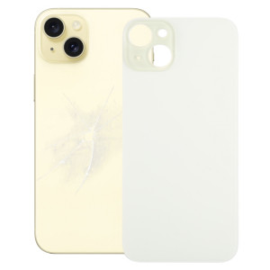 Pour iPhone 15 Plus, remplacement facile, grand trou de caméra, couvercle de batterie arrière en verre (jaune) SH43YL127-20