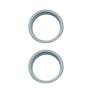 Pour iPhone 15/15 Plus 2 pièces/ensemble lentille en verre de caméra arrière anneau de protection extérieur en métal (bleu) SH078L1386-20