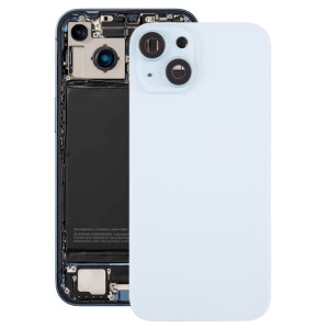 Pour iPhone 15 Plus Couvercle arrière de la batterie avec couvercle d'objectif d'appareil photo + aimant MagSafe (bleu) SH04LL1685-20