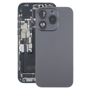 Pour iPhone 15 Pro Couvercle arrière de la batterie avec couvercle d'objectif d'appareil photo + aimant MagSafe (noir) SH05BL1989-20