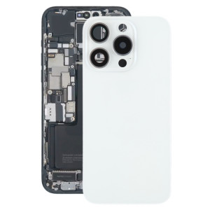 Pour iPhone 15 Pro Couvercle arrière de la batterie avec couvercle d'objectif d'appareil photo + aimant MagSafe (blanc) SH05WL821-20