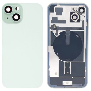 For iPhone 15 Plus Glass Battery Back Cover with Flash Bracket + Wireless Charging Module(Green) SH09GL1532-20