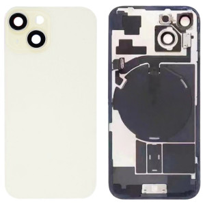 For iPhone 15 Glass Battery Back Cover with Flash Bracket + Wireless Charging Module(Yellow) SH14YL1761-20