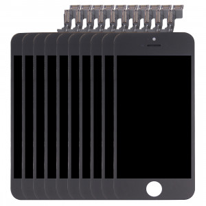 10 PCS iPartsAcheter 3 en 1 pour iPhone 5S (LCD + Frame + Touch Pad) Assemblage de numériseur (Noir) S148BT1525-20