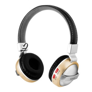 BTH-868 STEREO Sound Quality V4.2 Casque Bluetooth, Distance Bluetooth: 10m, Support 3.5mm Audio Entrée et FM (Gold) SH158J1653-20