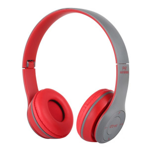 P47 sans fil Bluetooth Pliable casque avec audio jack 3,5 mm, support MP3 / FM / Appel (Rouge) SH454R1854-20