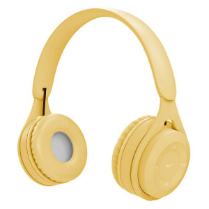 Casque Bluetooth Macaron de qualité sonore Y08 Hifi, prend en charge les appels et la carte TF et 3,5 mm AUX (jaune) SH256Y774-20