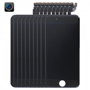 10 PCS iPartsAcheter 4 en 1 pour iPhone 6 (Caméra avant + LCD + Cadre + Touch Pad) Digitizer Assemblée (Noir) S193BT256-20