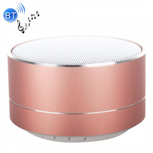 Mini haut-parleur stéréo portable Bluetooth A10, avec micro et LED intégrés, prise en charge des appels mains libres et carte TF, Bluetooth Distance: 10 m (or rose) SH50RG1369-20