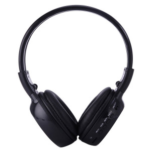 BS-N65 Headband Casque d'écoute sans fil HiFi stéréo pliant avec écran LCD et fente pour carte TF et voyant LED et fonction FM (noir) SH364B84-20