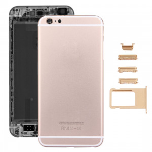 iPartsAcheter 5 en 1 pour iPhone 6s Plus (couverture arrière + porte-cartes + touche de contrôle du volume + bouton d'alimentation + touche de vibreur interrupteur muet) pleine couverture de boîtier SI13JL1822-20