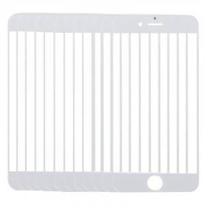 10 PCS iPartsAcheter pour iPhone 6s Plus lentille de verre extérieure de l'écran avant (blanc) S113WT74-20