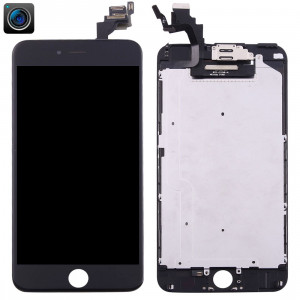 iPartsBuy 4 en 1 pour iPhone 6 Plus (caméra frontale + LCD + cadre + pavé tactile) Assembleur de numériseur (noir) SI030B1567-20