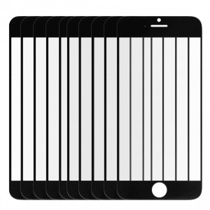 10 PCS iPartsAcheter pour iPhone 6 Plus lentille de verre extérieure de l'écran avant (noir) S178BT581-20