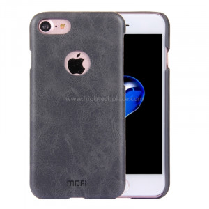 MOFI pour iPhone 8 et 7 Crazy Horse Surface en cuir de cuir de protection de la couverture arrière (noir) SM070B1106-20