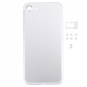 iPartsAcheter 5 en 1 pour iPhone 7 (couverture arrière + porte-cartes + touche de contrôle du volume + bouton d'alimentation + touche de vibreur interrupteur muet) couvercle du boîtier Assemblée complète (argent) SI471S622-20