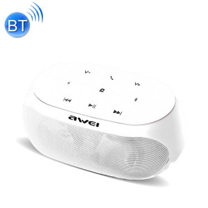 Haut-parleur Bluetooth sans fil awei Y200 avec boutons tactiles, prise en charge Aux Line et carte TF (blanc) SA211W146-20