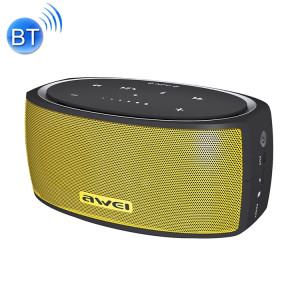awei y210 haut-parleur bluetooth sans fil portable v4.2 avec basse améliorée, support carte nfc / tf / aux (jaune) SA212Y1617-20