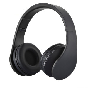 Casque d'écoute Bluetooth sans fil stéréo pliant BTH-811 avec lecteur MP3 Radio FM, pour Xiaomi, iPhone, iPad, iPod, Samsung, HTC, Sony, Huawei et autres appareils audio (noir) SH654B1343-20
