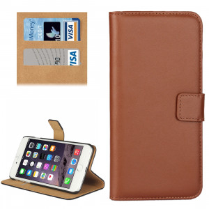 Pour iPhone 8 Plus & 7 Plus Housse en cuir véritable à rabat horizontal avec porte-monnaie et porte-monnaie (marron) SH314Z1852-20