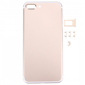 iPartsAcheter 5 en 1 pour iPhone 7 Plus (couverture arrière + porte-cartes + touche de contrôle du volume + bouton d'alimentation + touche de vibreur interrupteur muet) pleine couverture de boîtier SI471J989-20