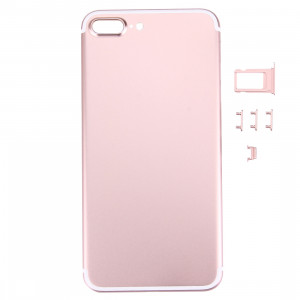 iPartsBuy 5 en 1 pour iPhone 7 Plus (couverture arrière + porte-cartes + touche de contrôle du volume + bouton d'alimentation + touche de vibreur interrupteur muet) couvercle du boîtier Assemblée complète (or SI71RG81-20