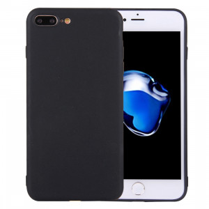 Pour iPhone 8 Plus et 7 Plus solide TPU étui de protection sans trou rond (noir) SH598B845-20