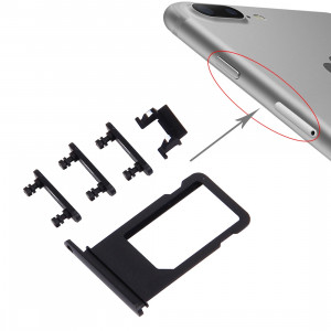 iPartsAcheter pour iPhone 7 Plus Plateau de la carte + Touche de contrôle du volume + Bouton d'alimentation + Touche de vibreur interrupteur muet (Noir) SI788B386-20