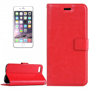 Pour iPhone 8 Plus et 7 Plus Crazy Horse Texture horizontale Flip étui en cuir avec boucle magnétique et titulaire et fentes pour cartes et porte-monnaie et cadre photo (rouge) SF120R1564-20