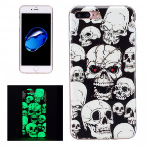 Pour iPhone 8 Plus et 7 Plus Noctilucent Red Eye Fantôme Motif IMD Fabrication Mou TPU Retour Housse SF673H724-20