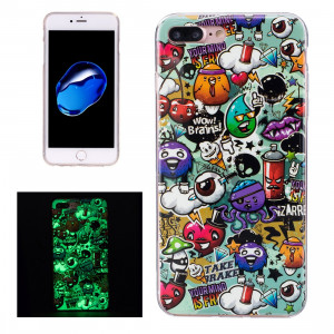 Pour iPhone 8 Plus et 7 Plus Noctilucent Pochette Motif IMD Fabrication Mince TPU Retour Housse SF673J963-20