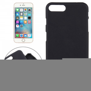 Pour iPhone 8 Plus & 7 Plus Etui de protection arrière en couleur unie (noir) SH890B1574-20